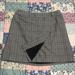 a new day Black & White Plaid Mini Skirt
